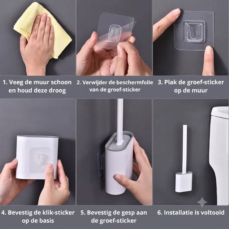 SaniBrush Pro - Siliconen toiletborstel - In 5 kleuren verkrijgbaar