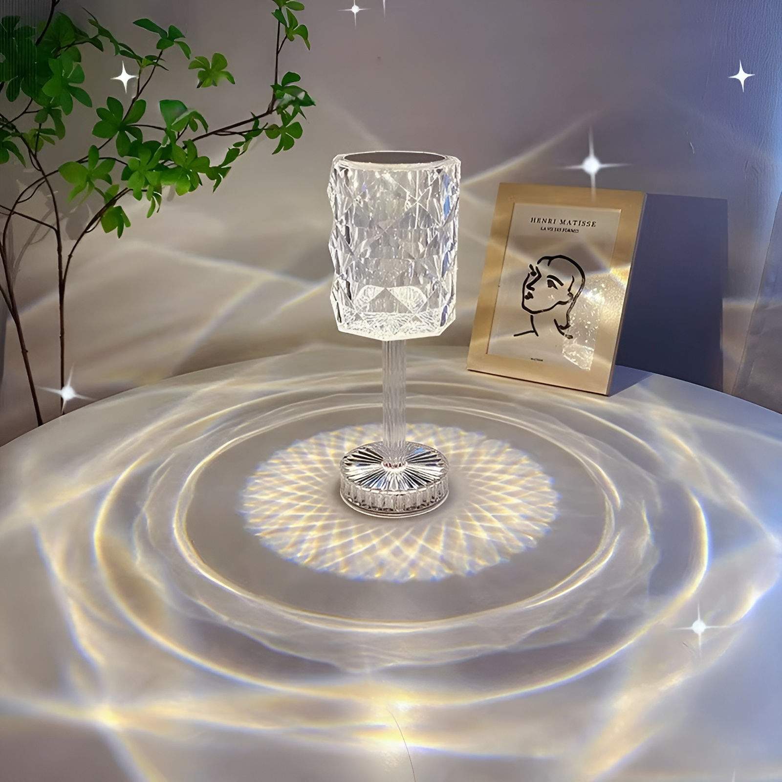 Ledsen™ SparkleLamp: Elegante Verlichtende Kristallen Diamanten Fonkel Lamp