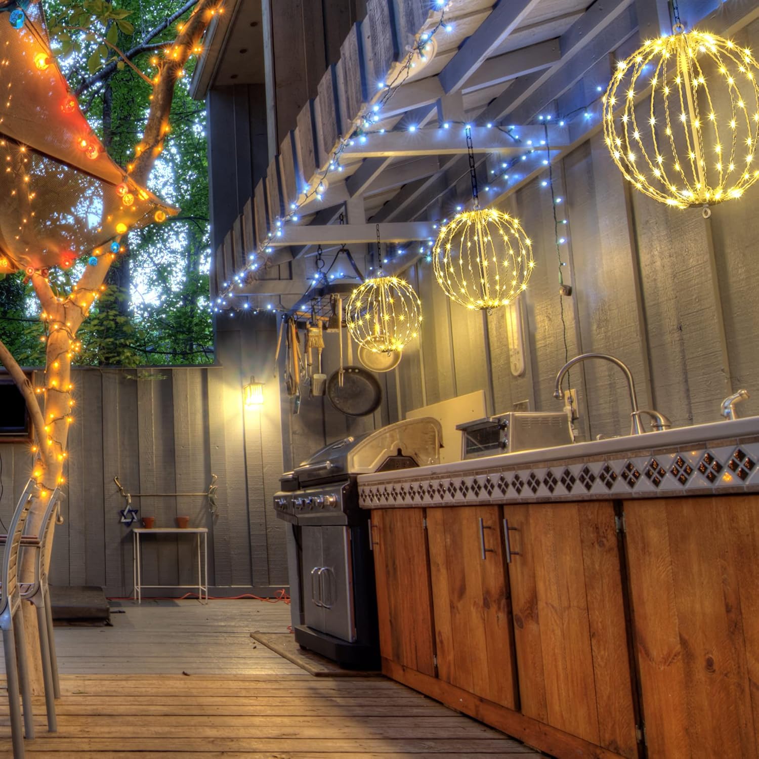 Ledsen™ ChristmasBall: LED Hangende Kerst Bal Lichtjes Voor Buiten Tuin Decoratie