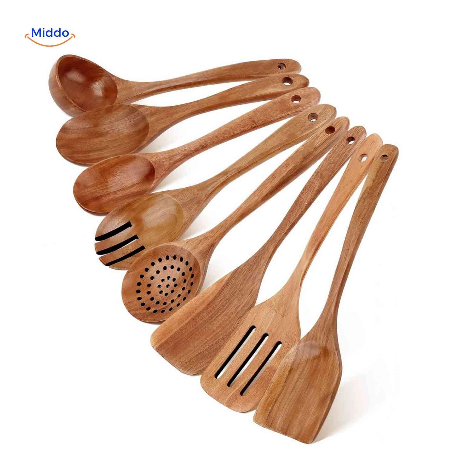 Cookora™ Teak Houten Spatelset | Hittebestendig, Duurzaam & Keukenveilig