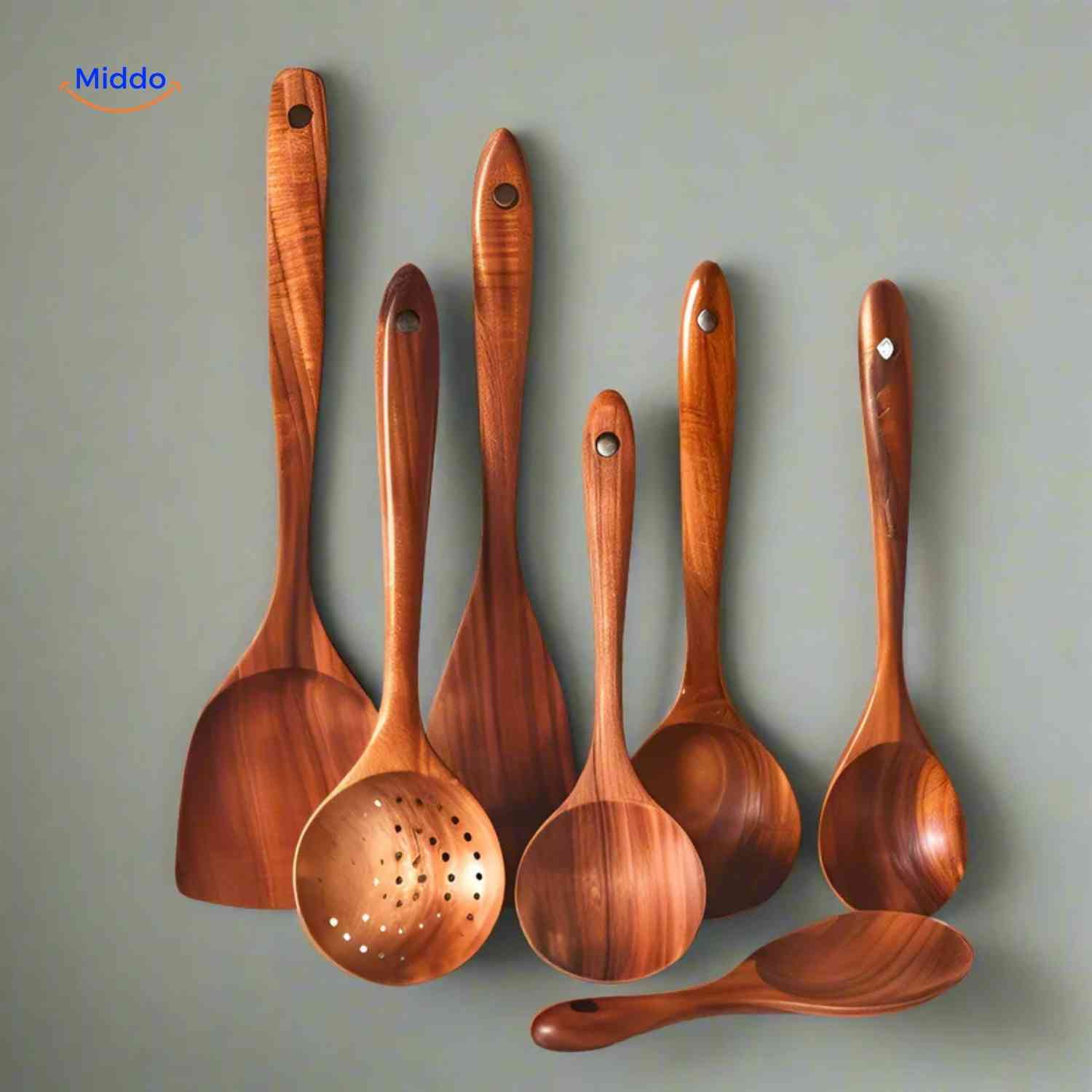 Cookora™ Teak Houten Spatelset | Hittebestendig, Duurzaam & Keukenveilig
