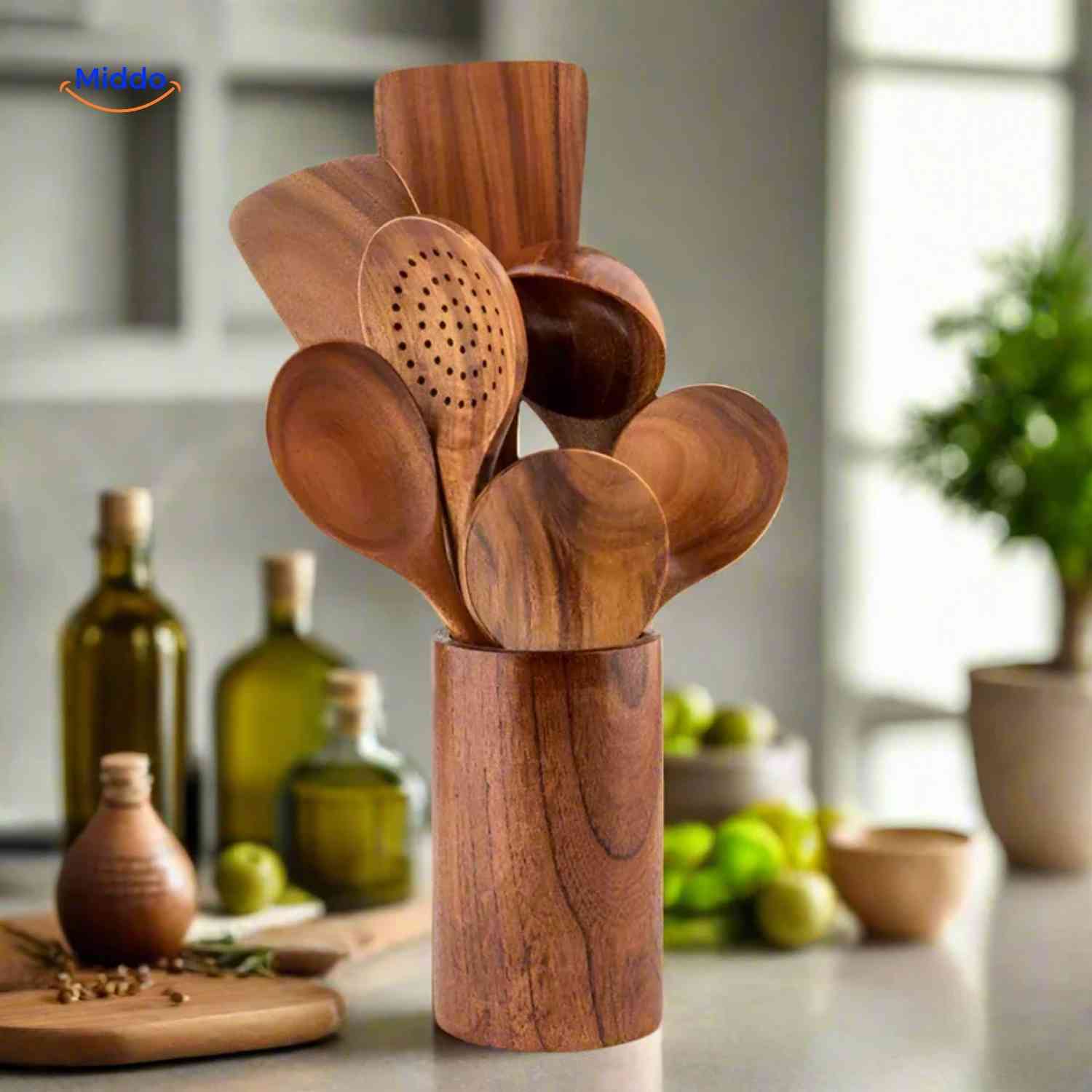 Cookora™ Teak Houten Spatelset | Hittebestendig, Duurzaam & Keukenveilig