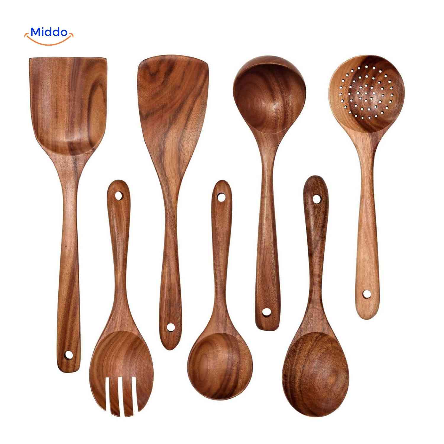 Cookora™ Teak Houten Spatelset | Hittebestendig, Duurzaam & Keukenveilig