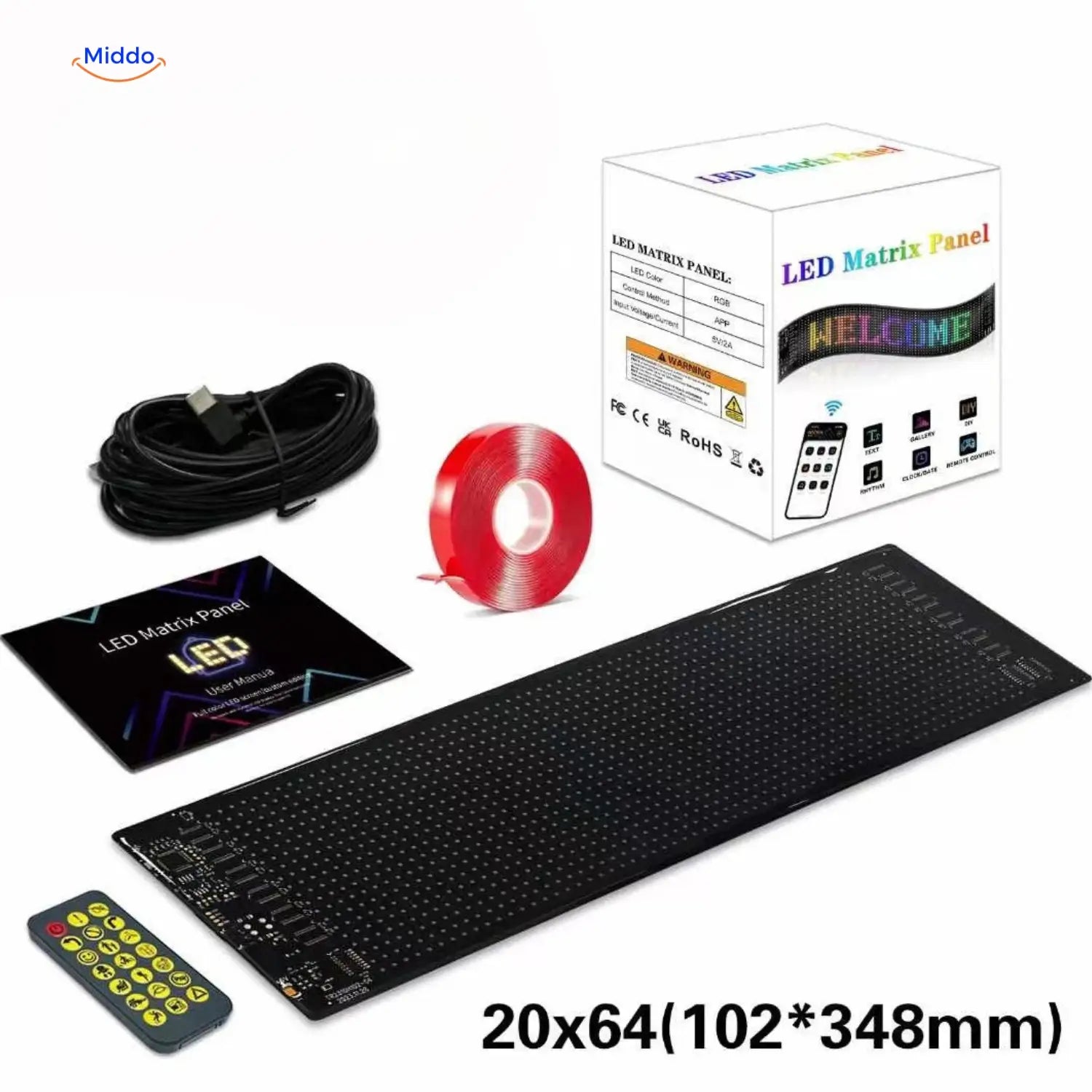 DriveFlex™ Matrix LED-Scherm | Devil Eyes, Teksten & Animaties via App + Afstandsbediening