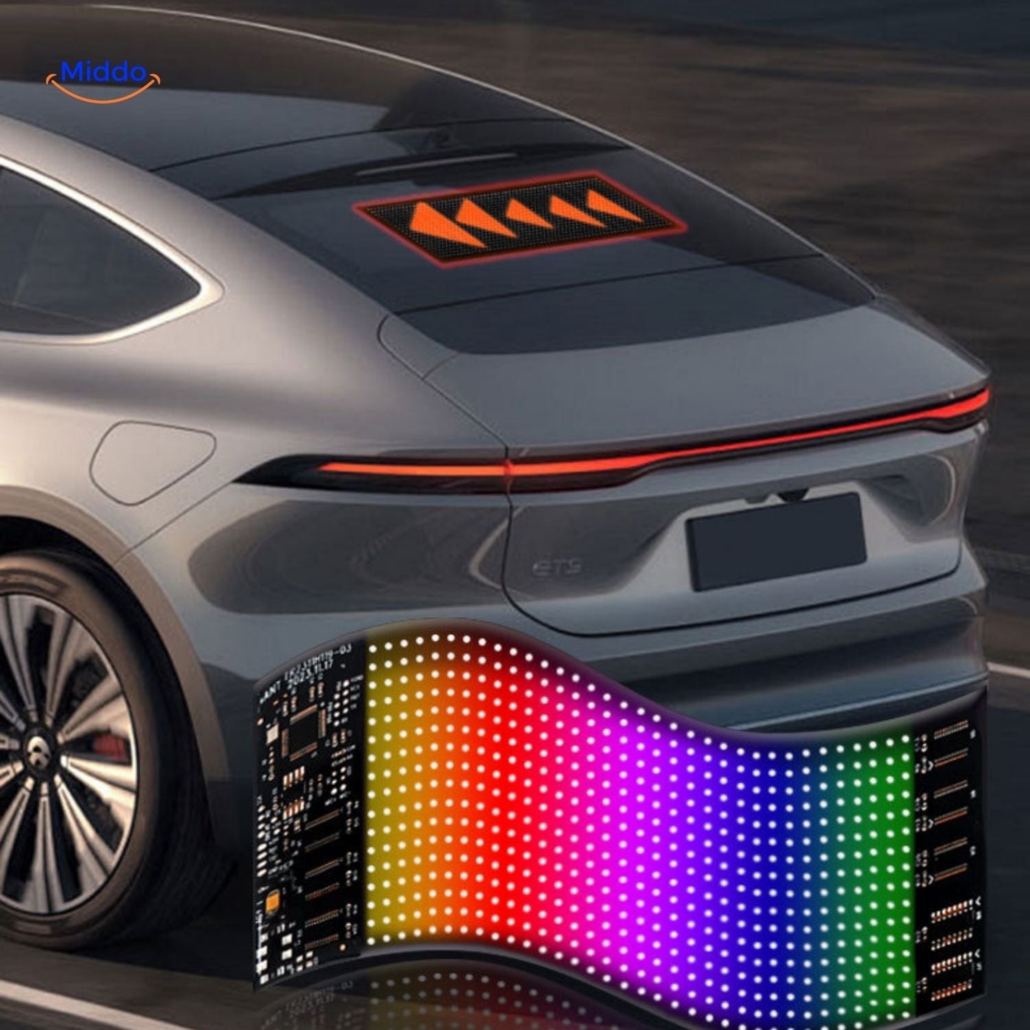 DriveFlex™ Matrix LED-Scherm | Devil Eyes, Teksten & Animaties via App + Afstandsbediening
