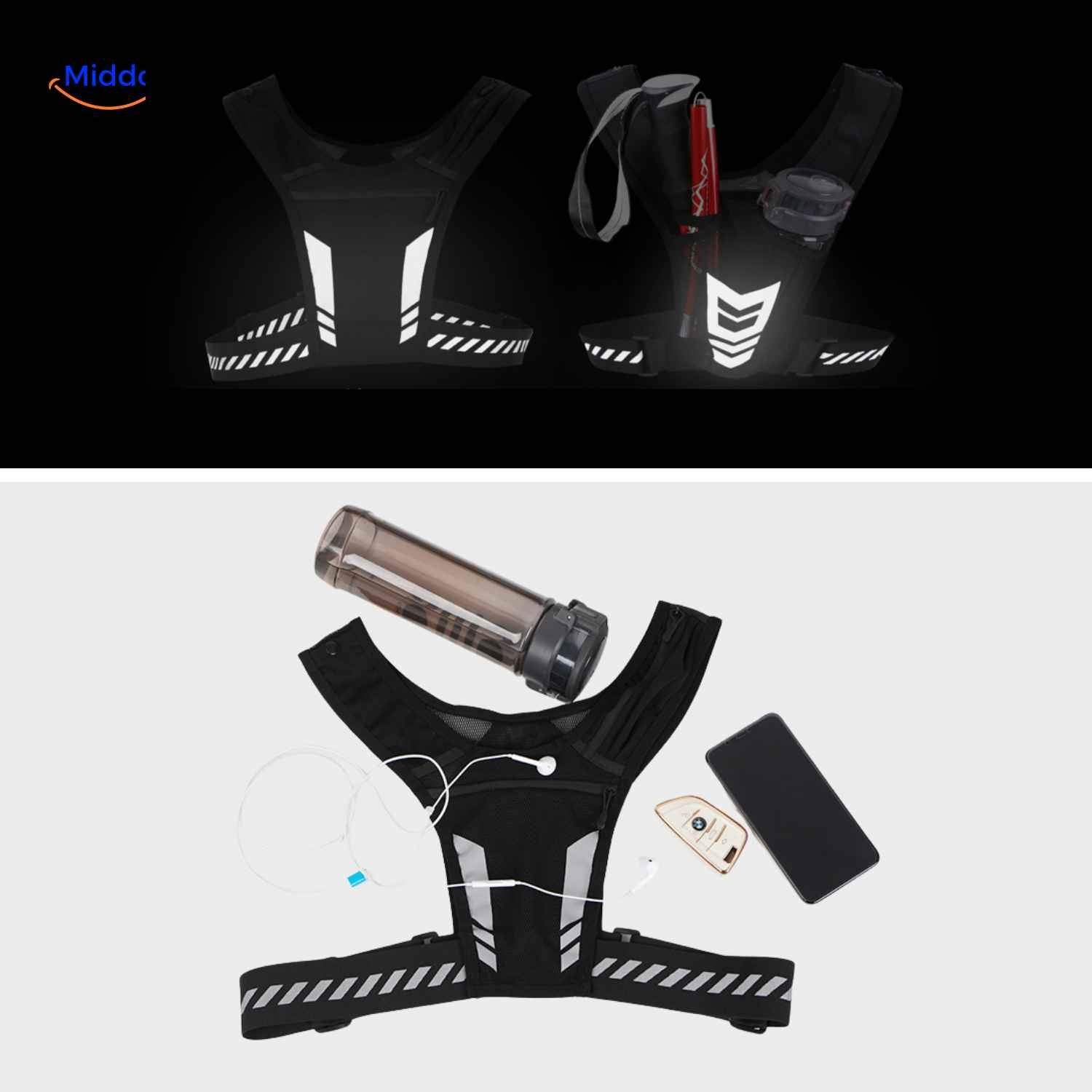 HydroRun™ Hardloop Vest | Reflecterend, Ruimte Voor Fles & Telefoon, Comfortabel