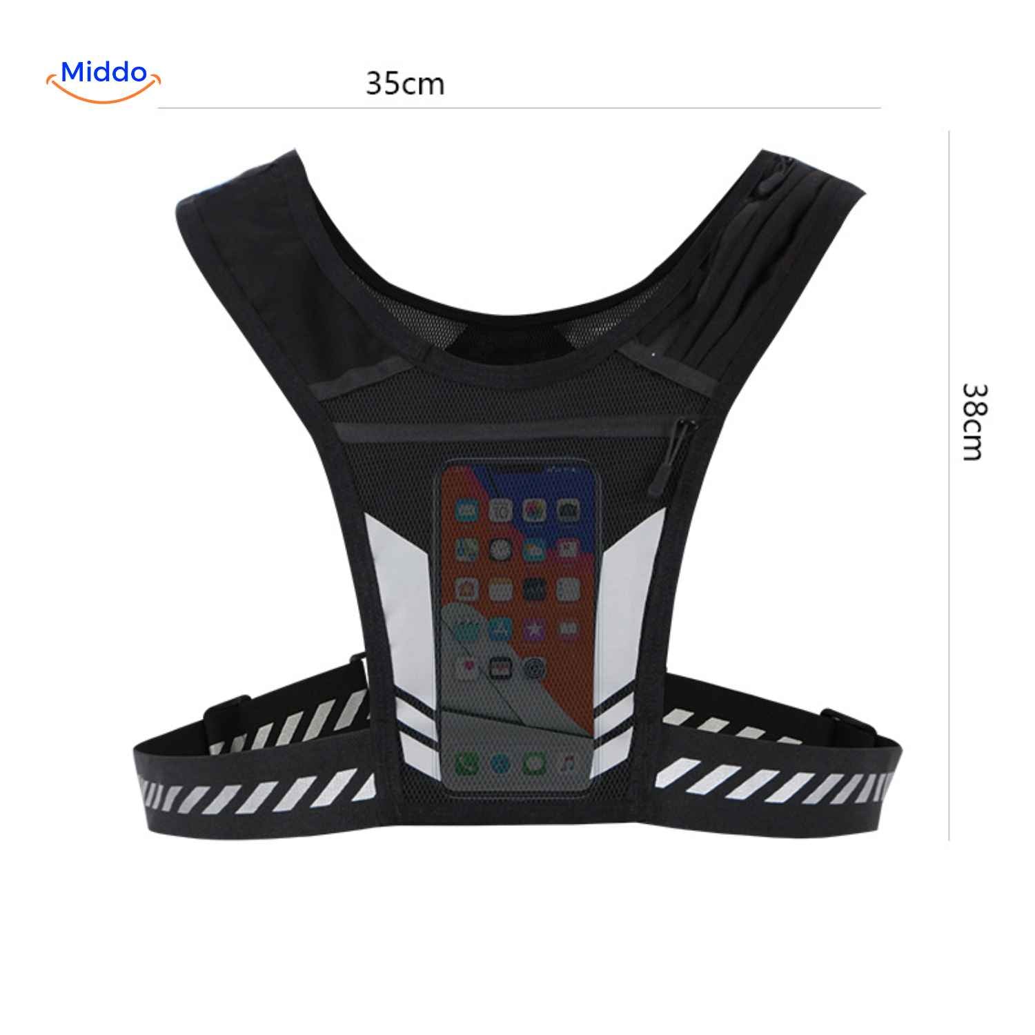 HydroRun™ Hardloop Vest | Reflecterend, Ruimte Voor Fles & Telefoon, Comfortabel