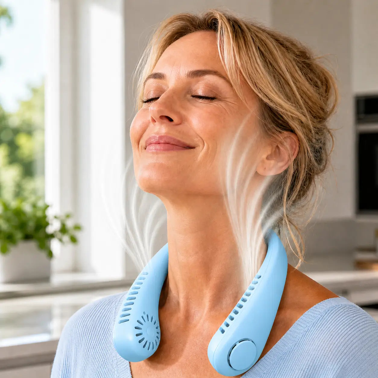 NekFan™ - Draagbare Oplaadbare Nekventilator voor Directe Verkoeling!