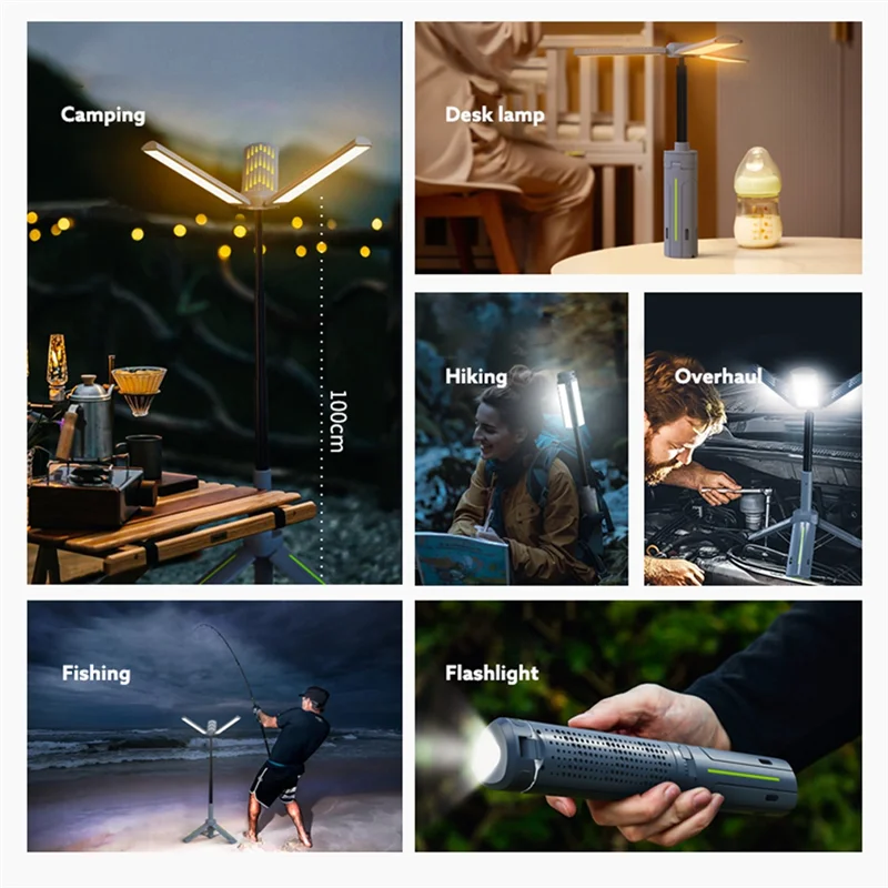 Ledsen™ CampingLamp: Intrekbaar Hoge Capaciteit Oplaadbaar Buiten Kamperen Lamp