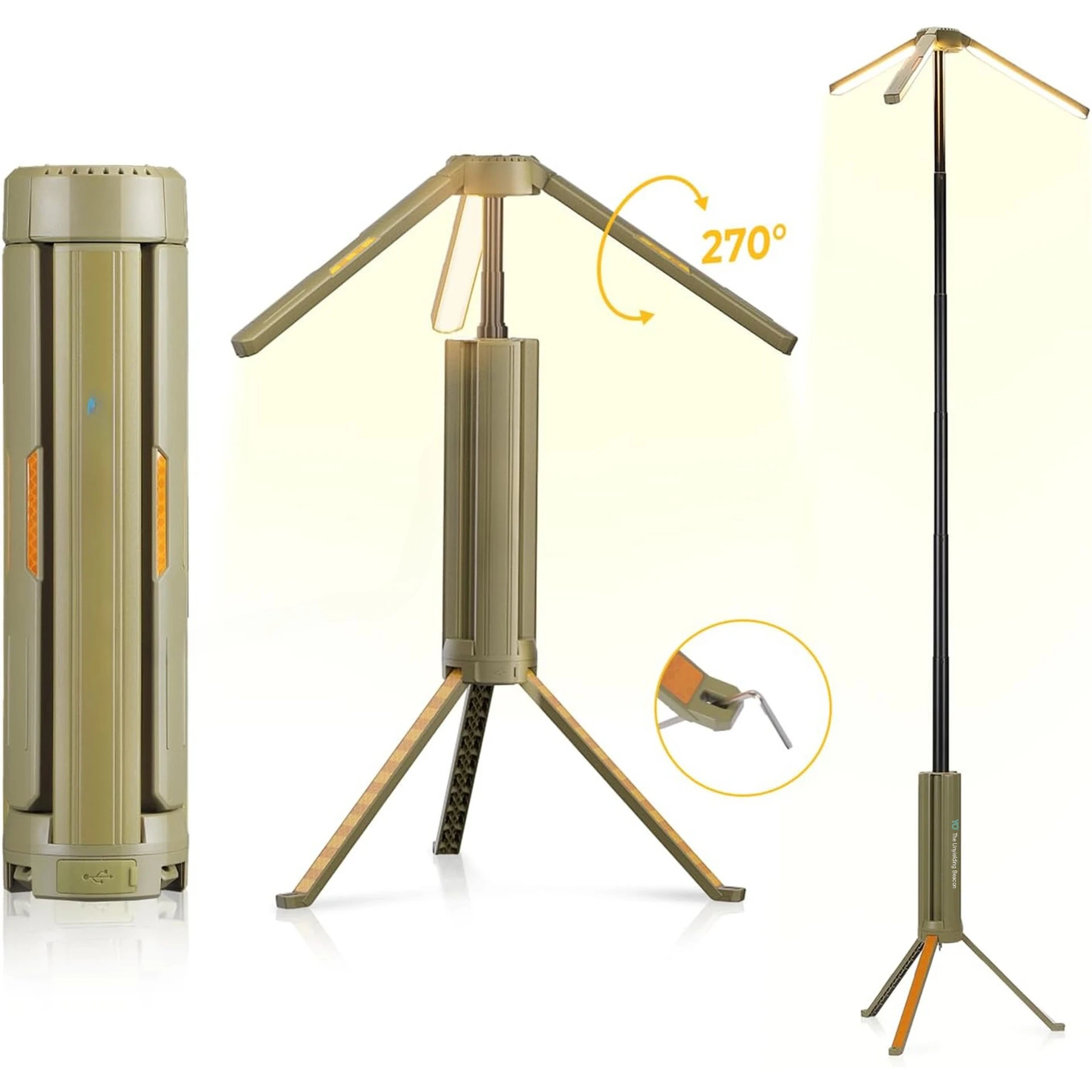 Ledsen™ CampingLamp: Intrekbaar Hoge Capaciteit Oplaadbaar Buiten Kamperen Lamp