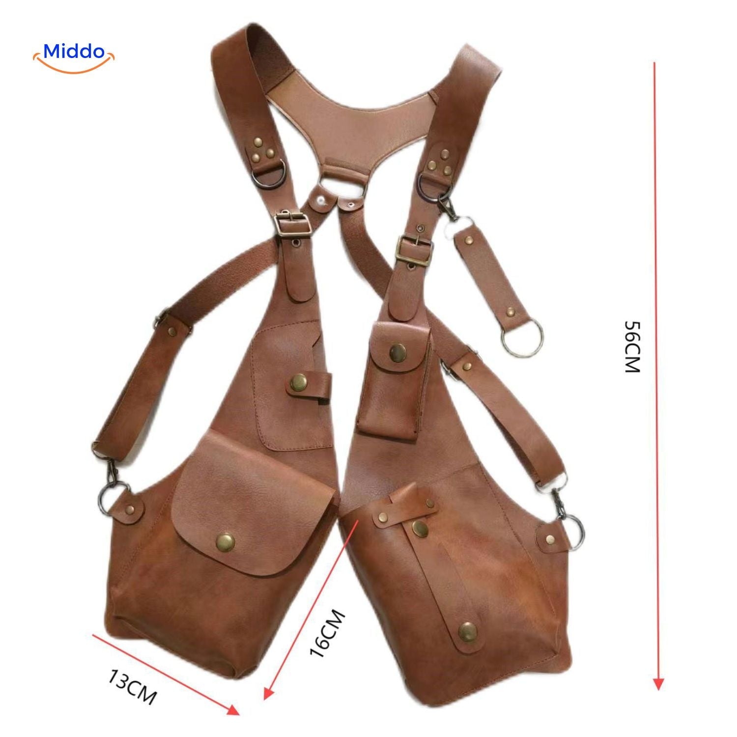 Steampunk™ Schouderholster | Retro Leren Veelzijdige Opbergholster!