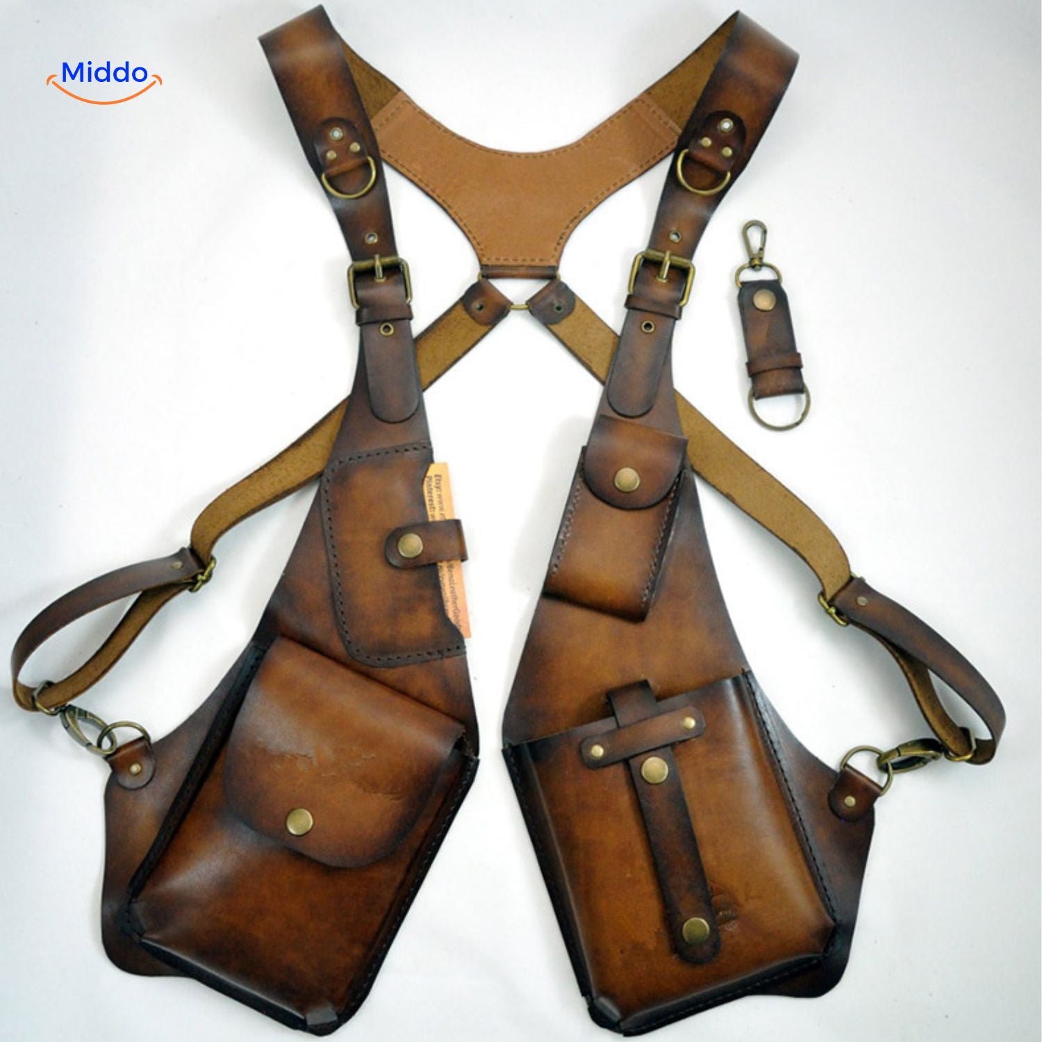 Steampunk™ Schouderholster | Retro Leren Veelzijdige Opbergholster!