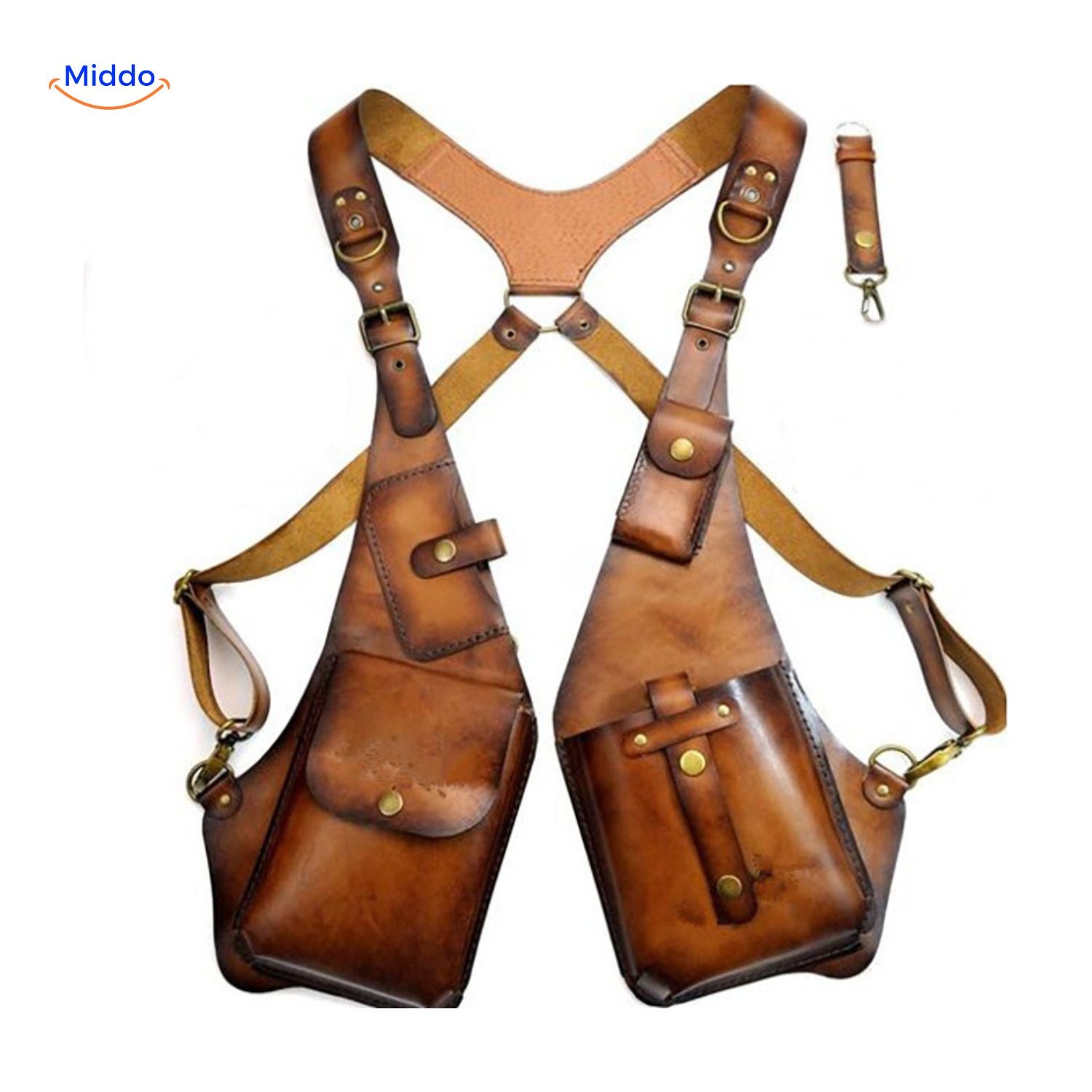 Steampunk™ Schouderholster | Retro Leren Veelzijdige Opbergholster!
