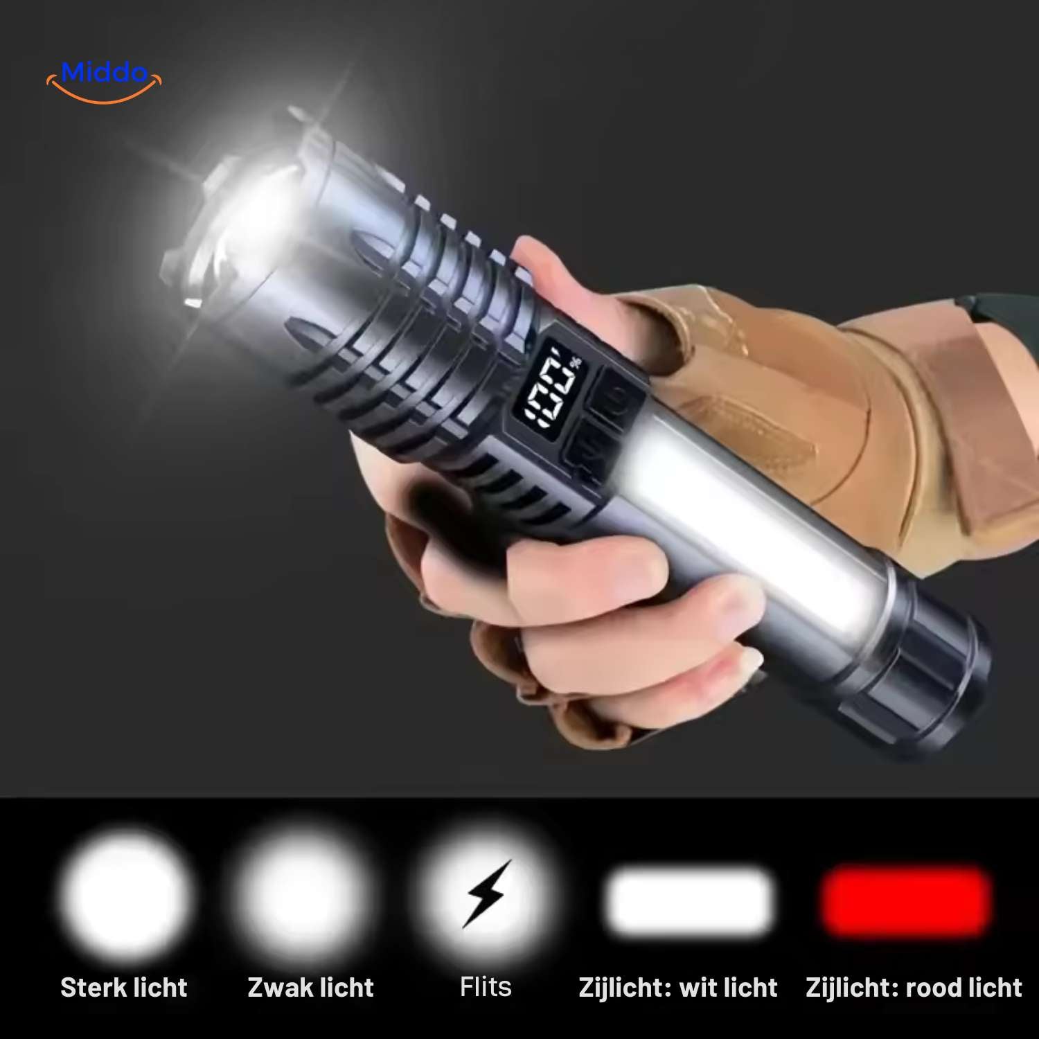 Torchlite™ Zaklamp | Krachtig LED-licht, Oplaadbaar & Ideaal Voor Buiten!