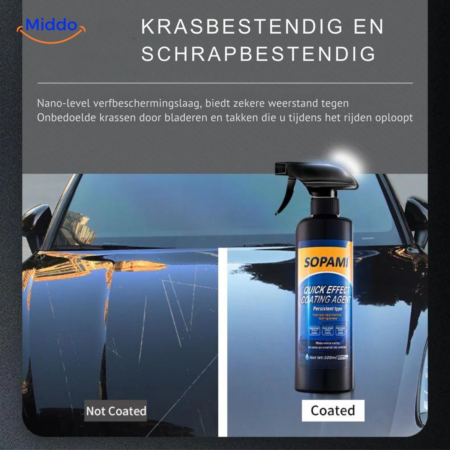 Sopami™ Glascoating Spray | Kristalcoating, Hoge Glans & Lakbescherming!