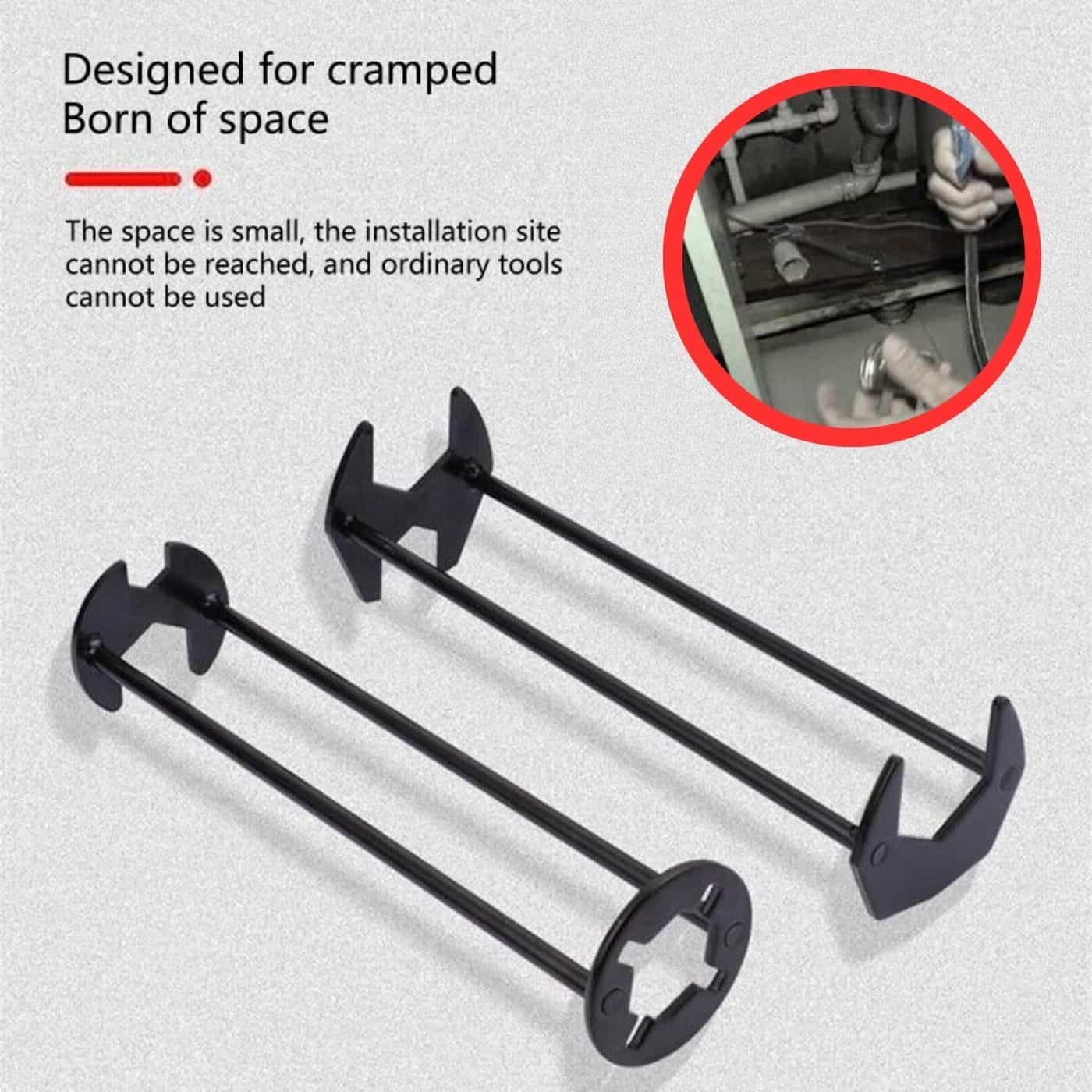 Tevoro Basin Wrench 1+1 GRATIS: Multifunctionele En Gebruiksvriendelijke Kraanmoersleutel