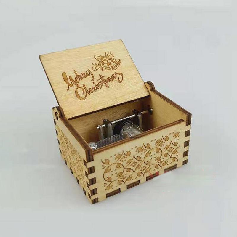 MusicBox - Hand Zwengel Houten Muziekdoos