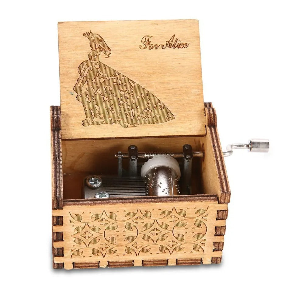 MusicBox - Hand Zwengel Houten Muziekdoos