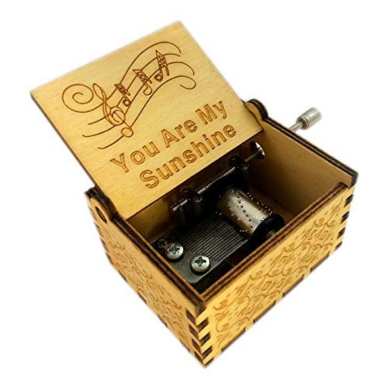 MusicBox - Hand Zwengel Houten Muziekdoos