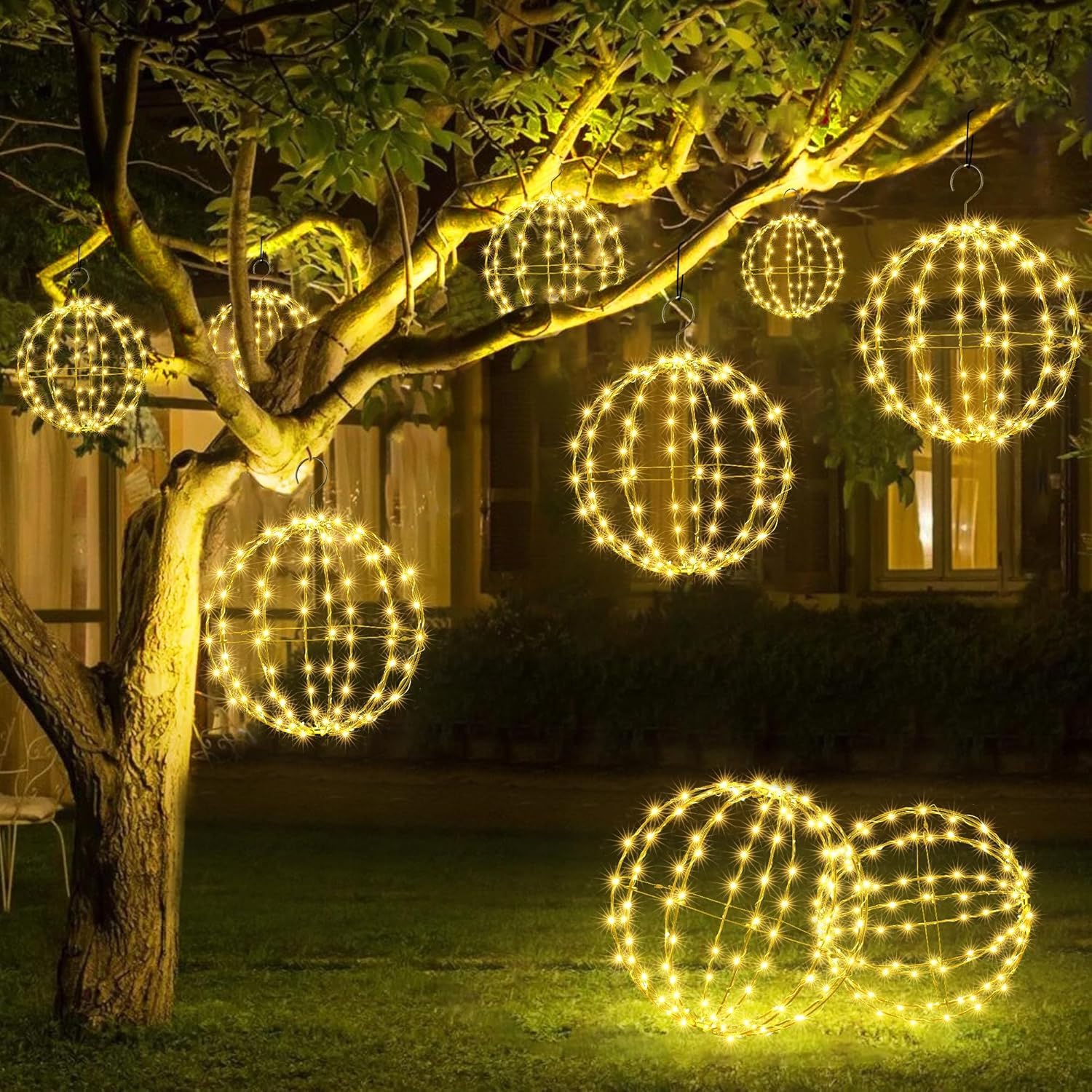 Ledsen™ ChristmasBall: LED Hangende Kerst Bal Lichtjes Voor Buiten Tuin Decoratie