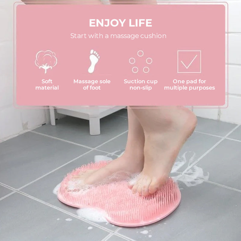 ScrubMat 1+1 GRATIS: Antislip Douche-Schrobmat Exfoliërende Borstel Voor Het Hele Lichaam