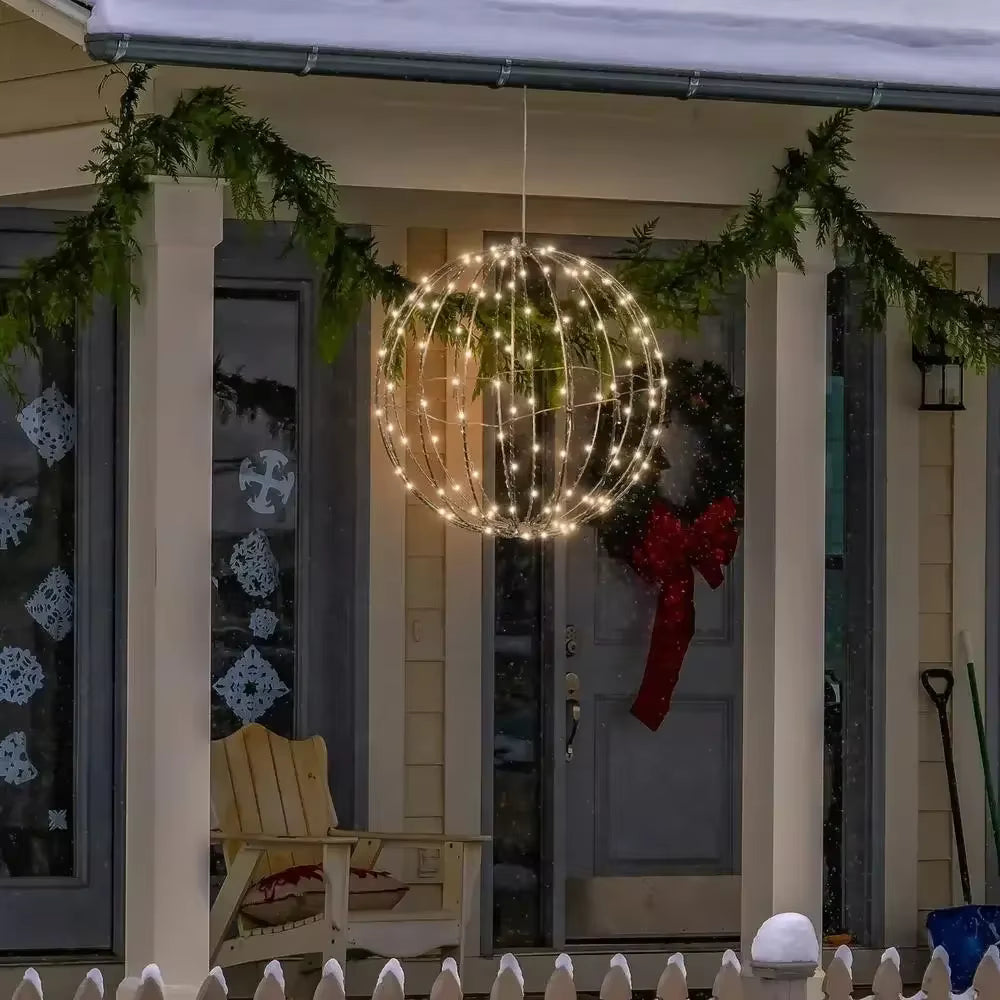 Ledsen™ ChristmasBall: LED Hangende Kerst Bal Lichtjes Voor Buiten Tuin Decoratie