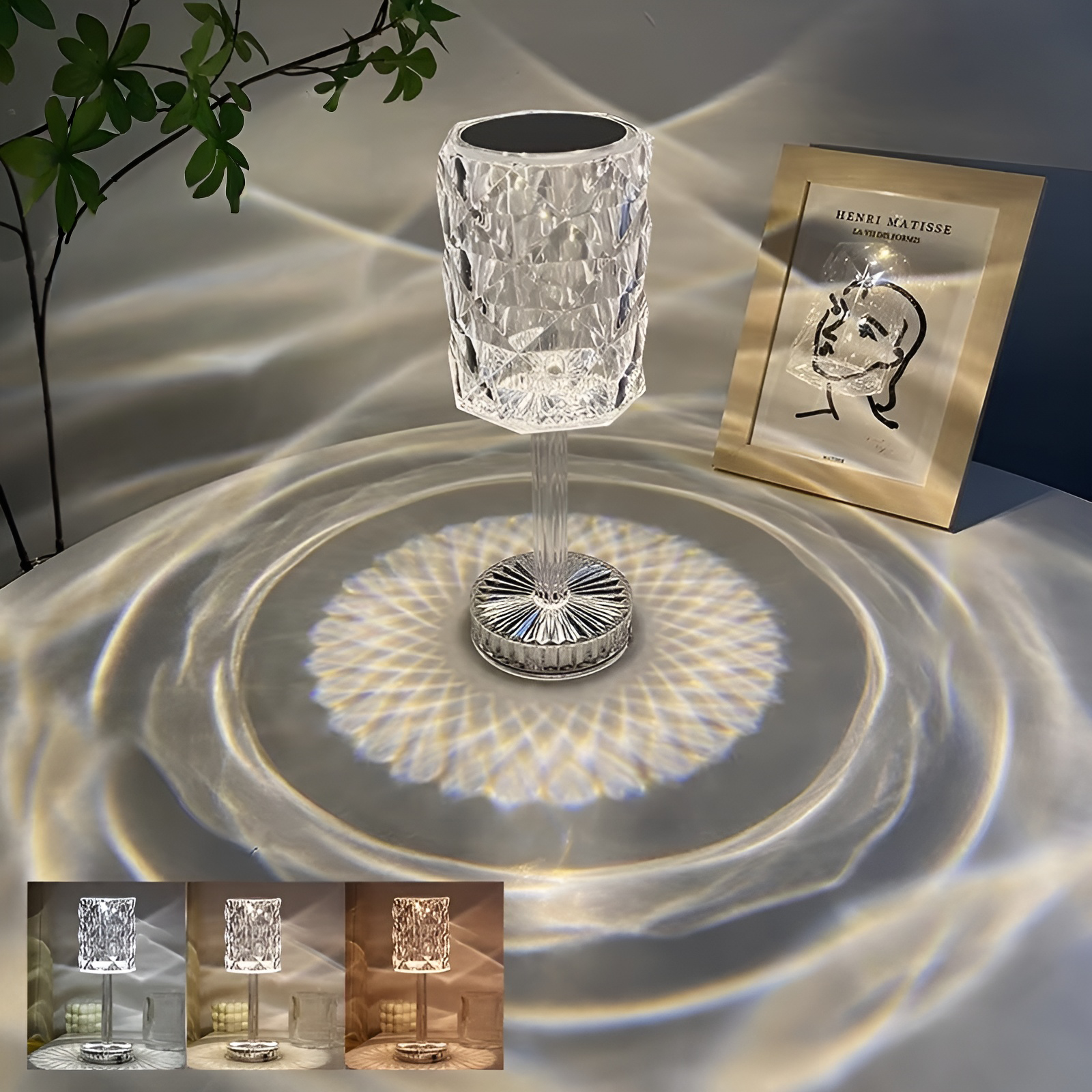 Ledsen™ SparkleLamp: Elegante Verlichtende Kristallen Diamanten Fonkel Lamp