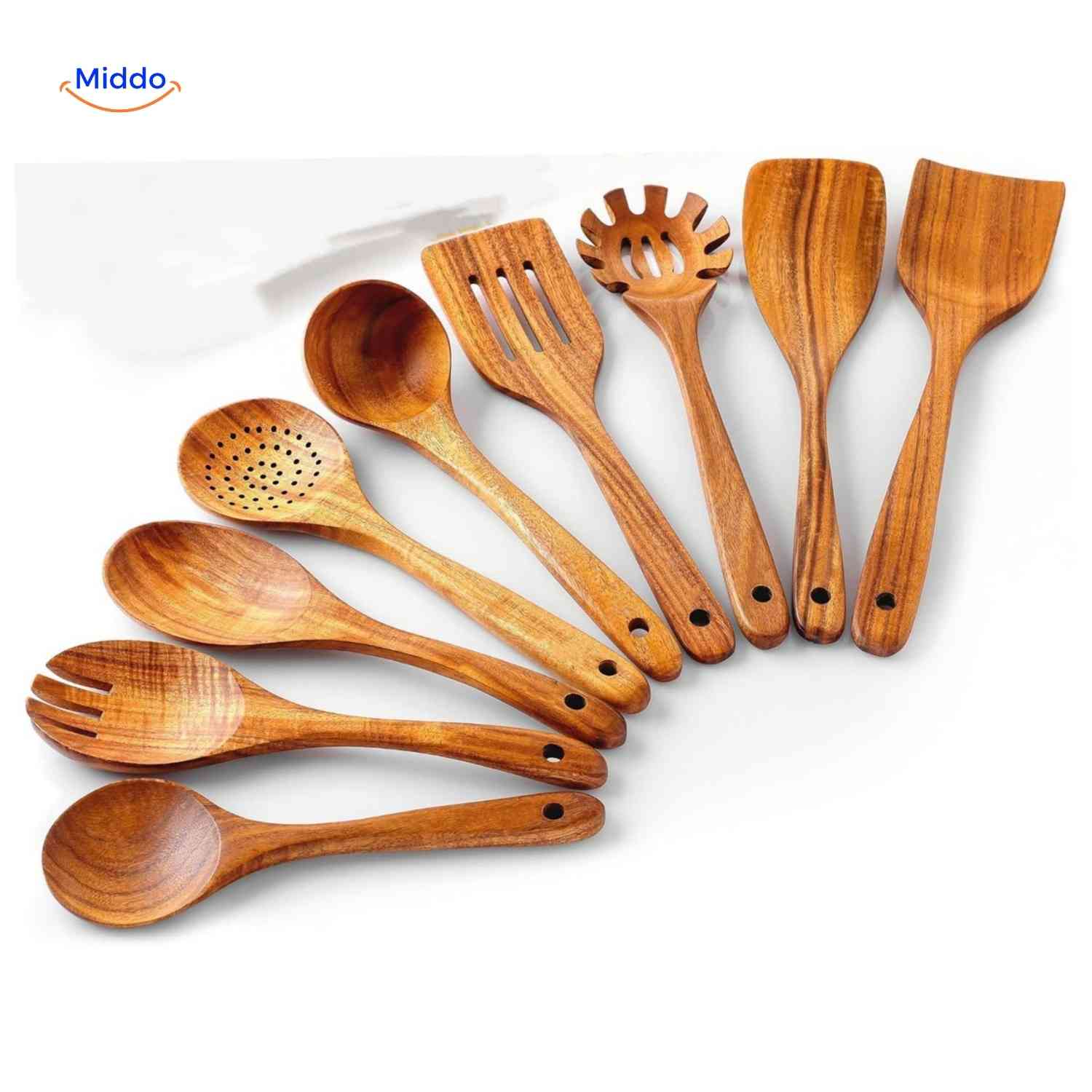 Cookora™ Teak Houten Spatelset | Hittebestendig, Duurzaam & Keukenveilig