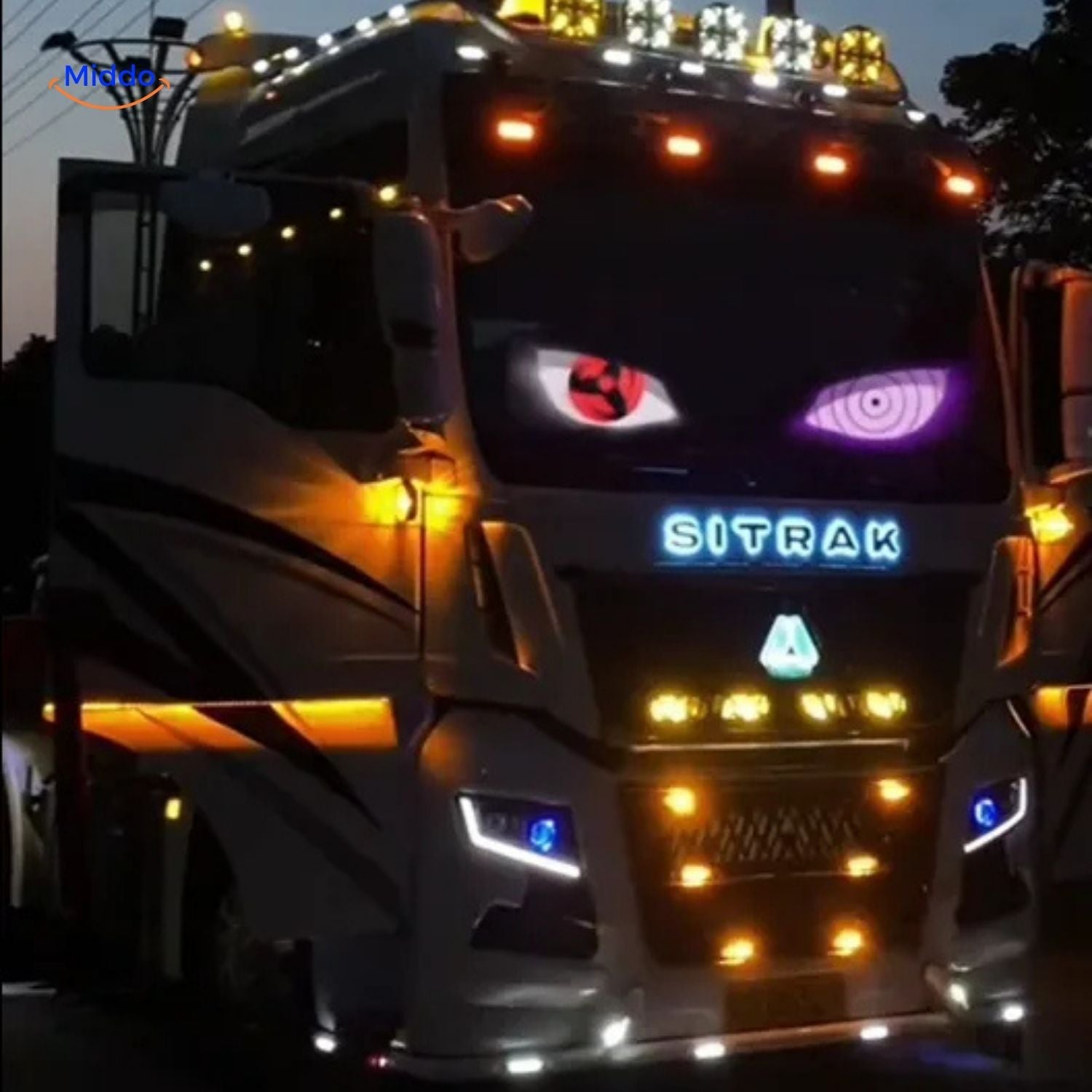 DriveFlex™ Matrix LED-Scherm | Devil Eyes, Teksten & Animaties via App + Afstandsbediening
