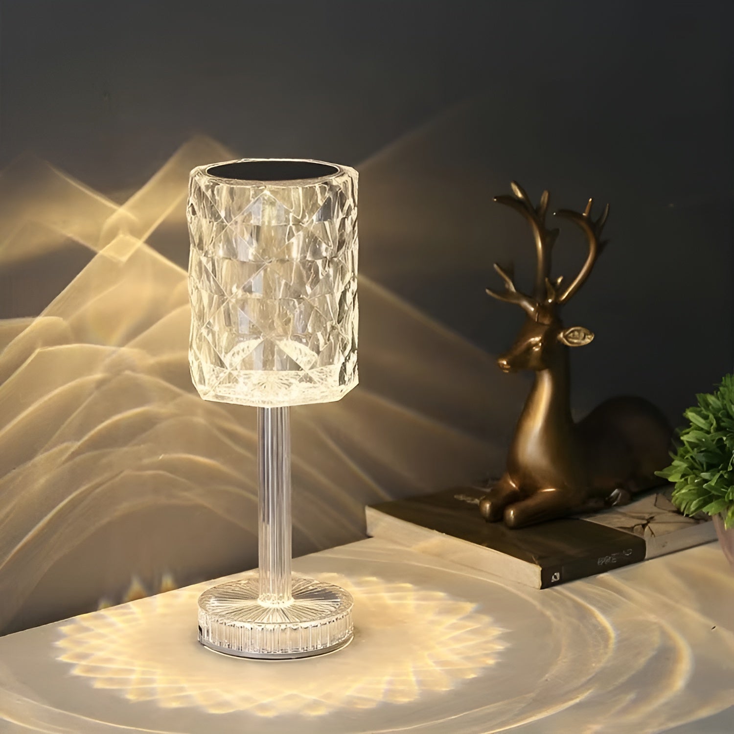 Ledsen™ SparkleLamp: Elegante Verlichtende Kristallen Diamanten Fonkel Lamp