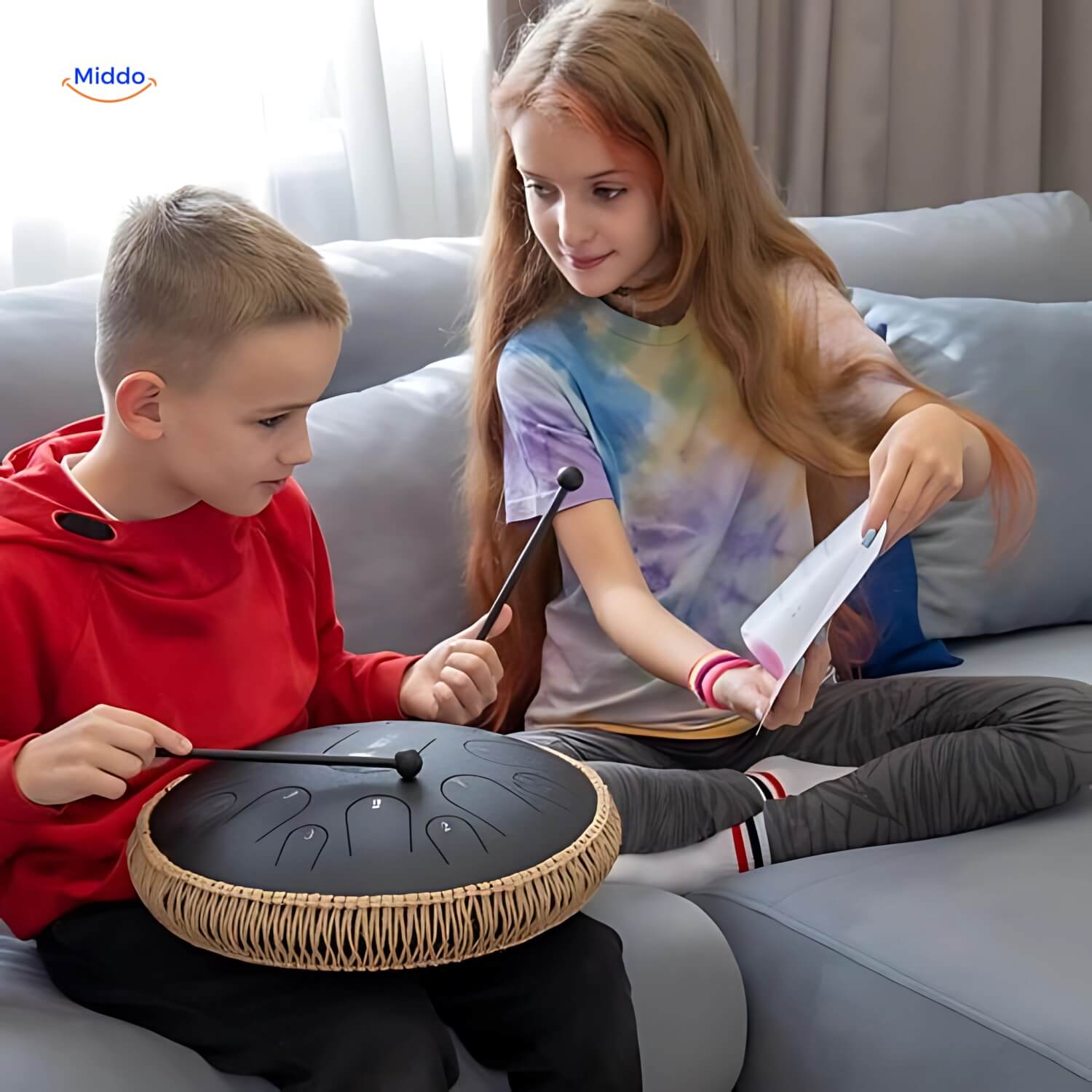 Harmonii KlankOase™ Steel Tongue Drum – Magisch Klankschaalgeluid voor Rust, Meditatie & Creatieve Expressie