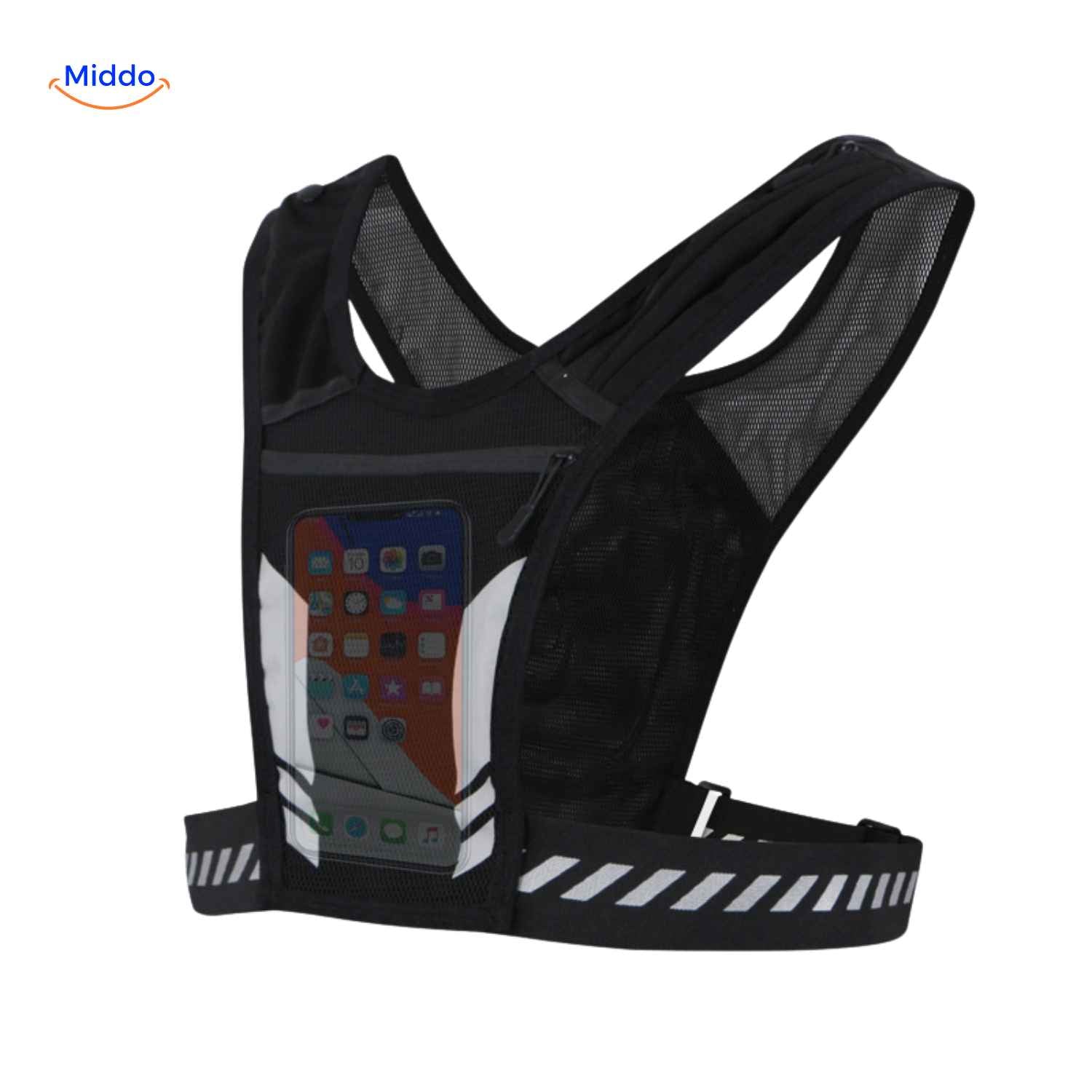 HydroRun™ Hardloop Vest | Reflecterend, Ruimte Voor Fles & Telefoon, Comfortabel