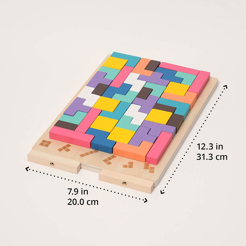 Montessori Houten Tetris - Educatief Stapelspel