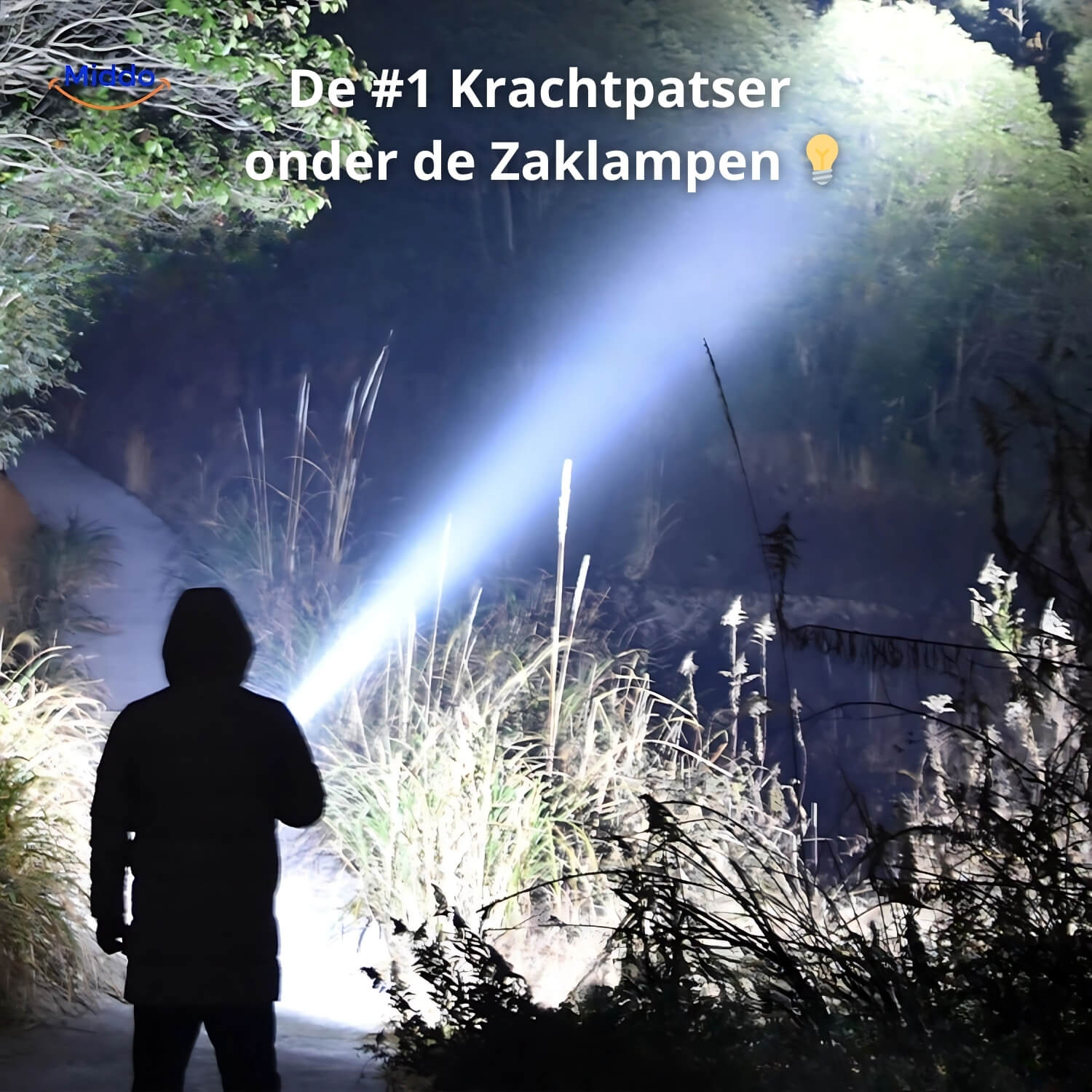 PowerBeam™ Superlamp | Ultra Helder • 6000mAh • 500m Bereik