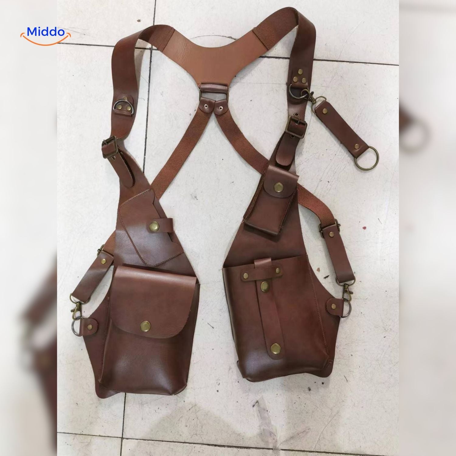 Steampunk™ Schouderholster | Retro Leren Veelzijdige Opbergholster!