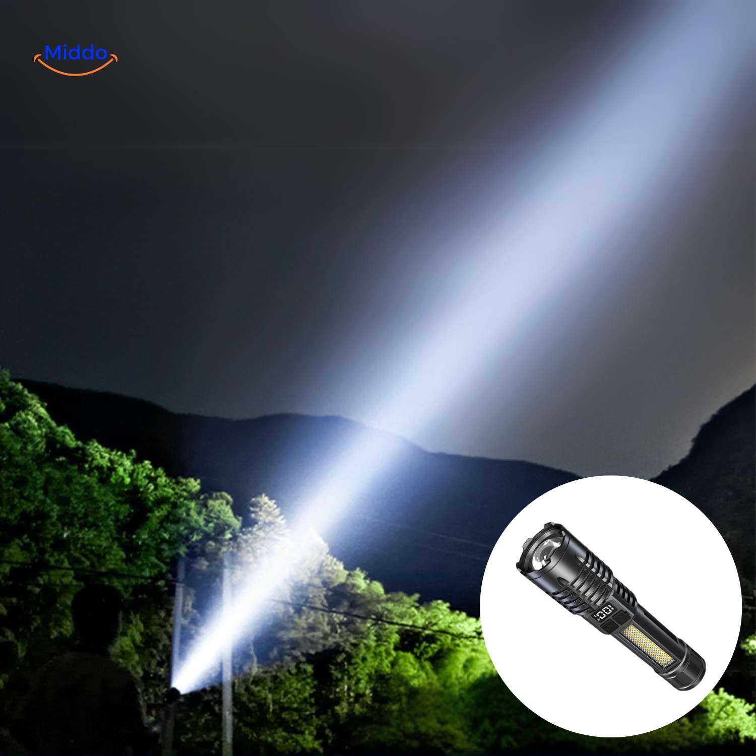 Torchlite™ Zaklamp | Krachtig LED-licht, Oplaadbaar & Ideaal Voor Buiten!