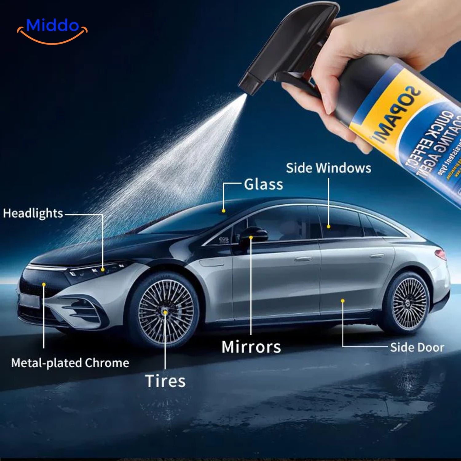 Sopami™ Glascoating Spray | Kristalcoating, Hoge Glans & Lakbescherming!