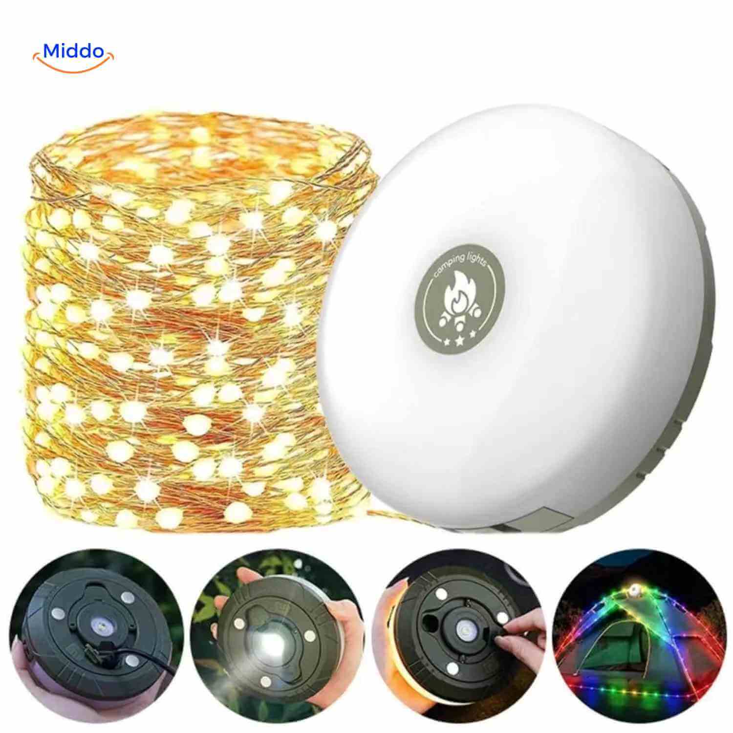 GlowMate™ Lamp | Sfeerlamp, Slingerlicht En Powerbank Voor Buiten