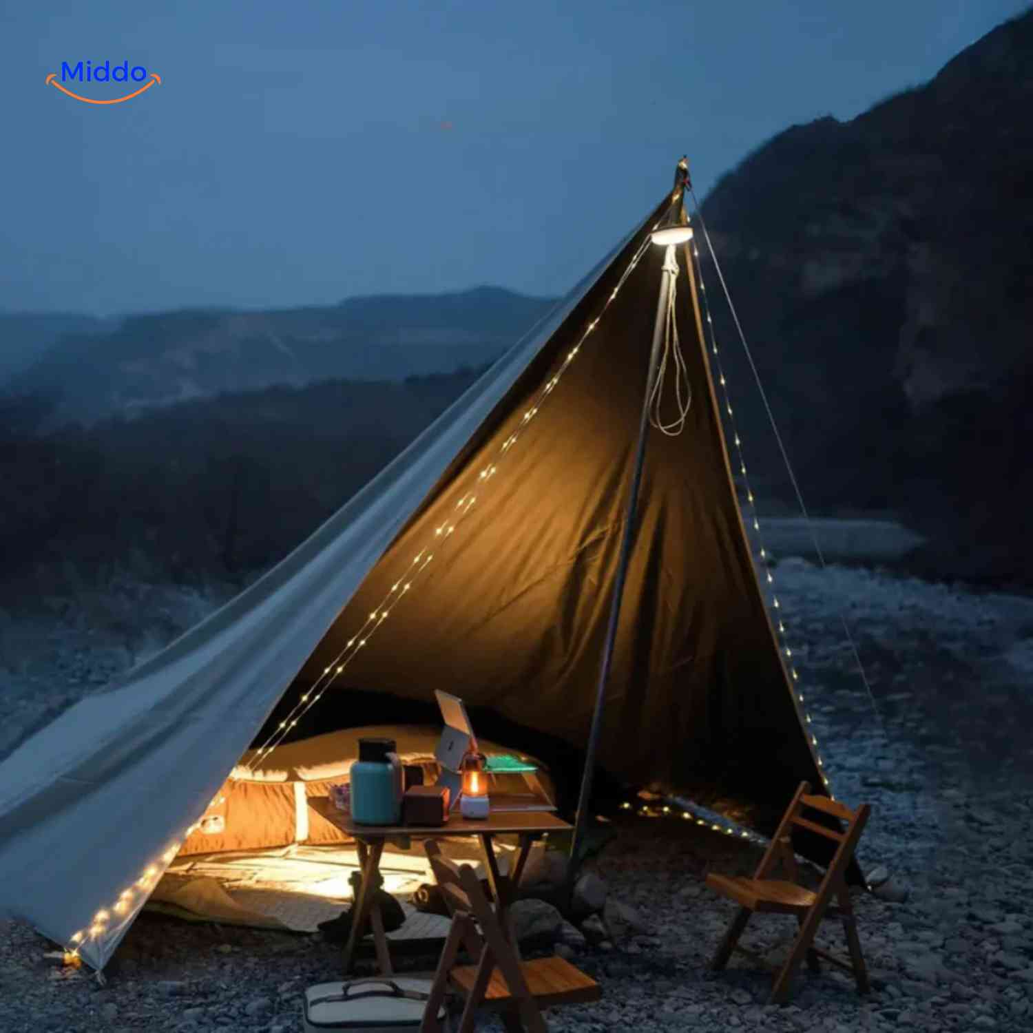 GlowMate™ Lamp | Sfeerlamp, Slingerlicht En Powerbank Voor Buiten