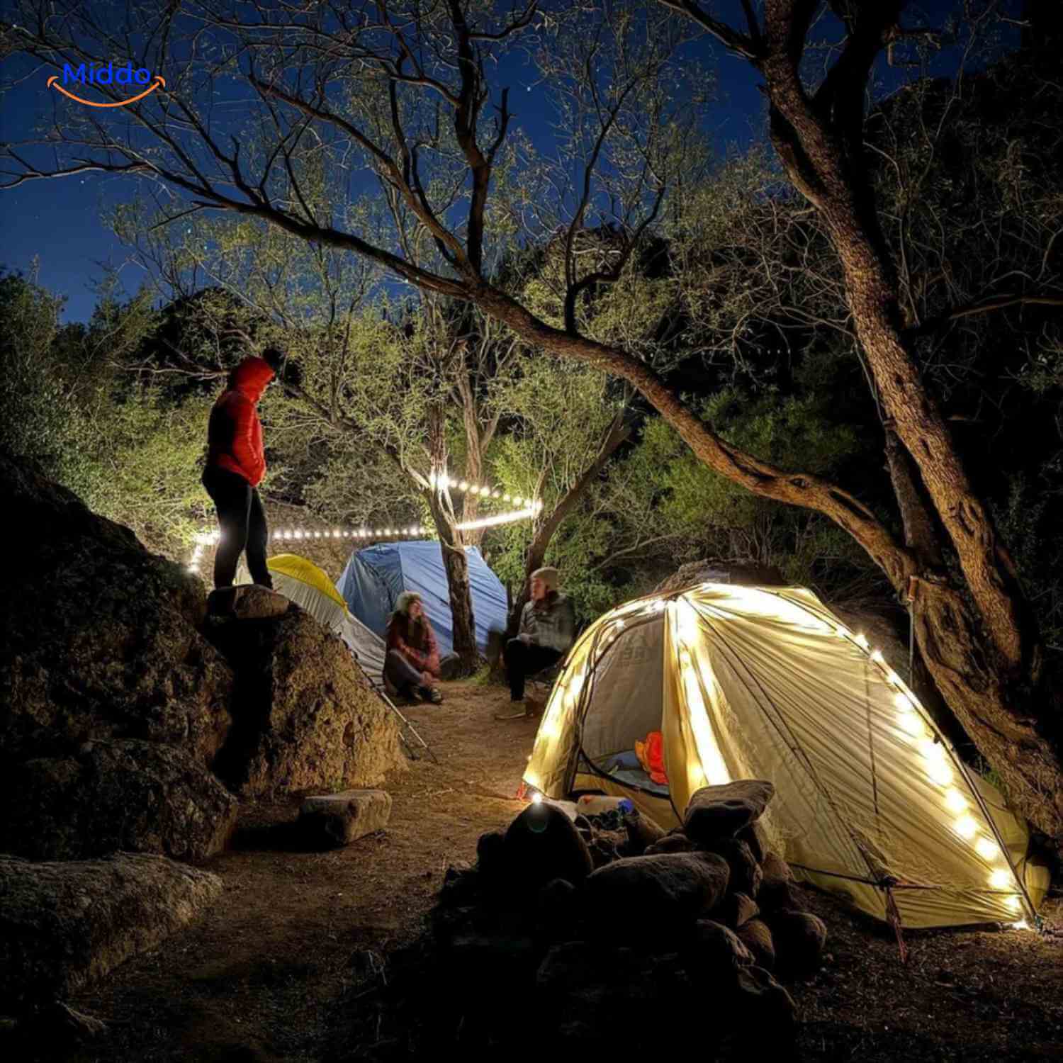 GlowMate™ Lamp | Sfeerlamp, Slingerlicht En Powerbank Voor Buiten