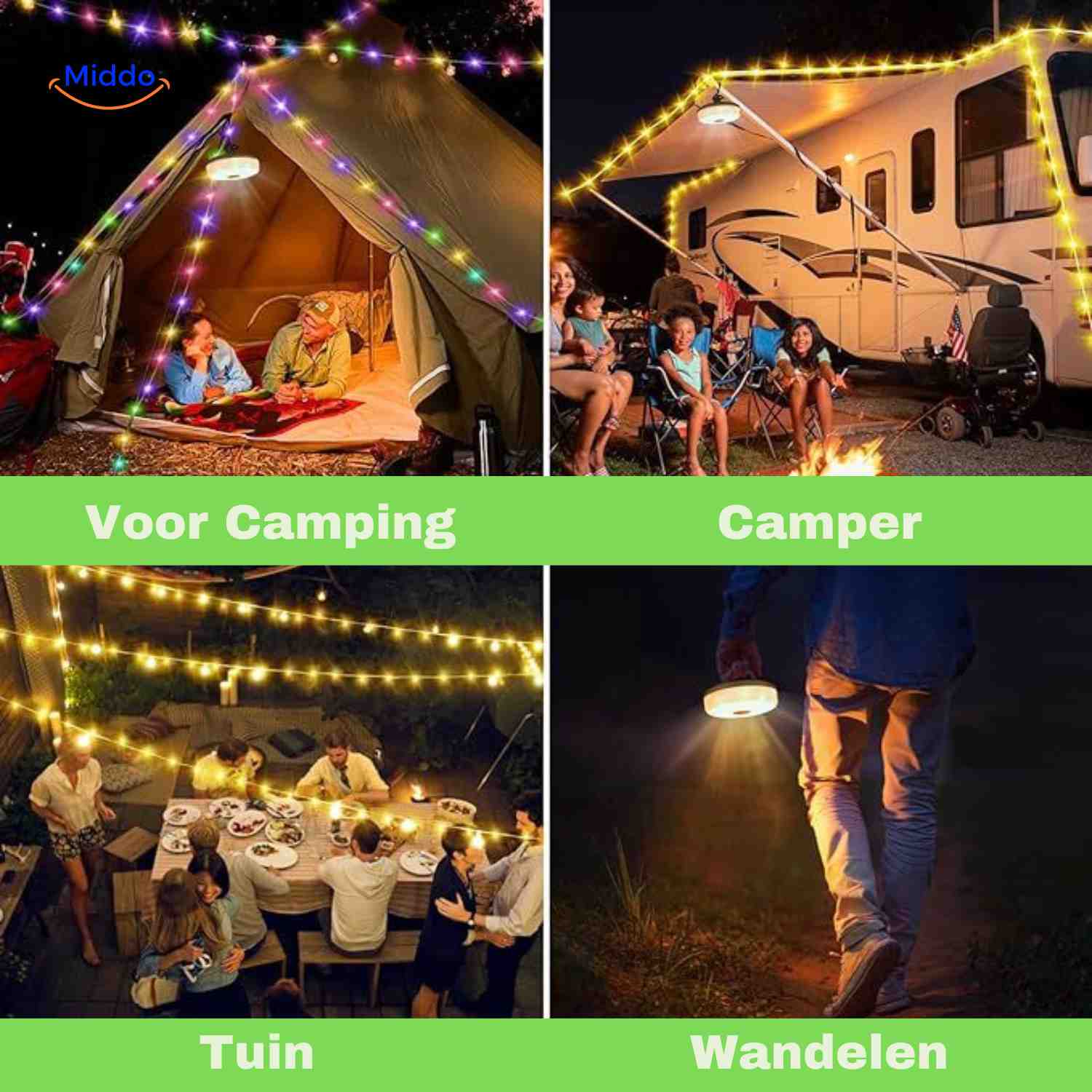 GlowMate™ Lamp | Sfeerlamp, Slingerlicht En Powerbank Voor Buiten