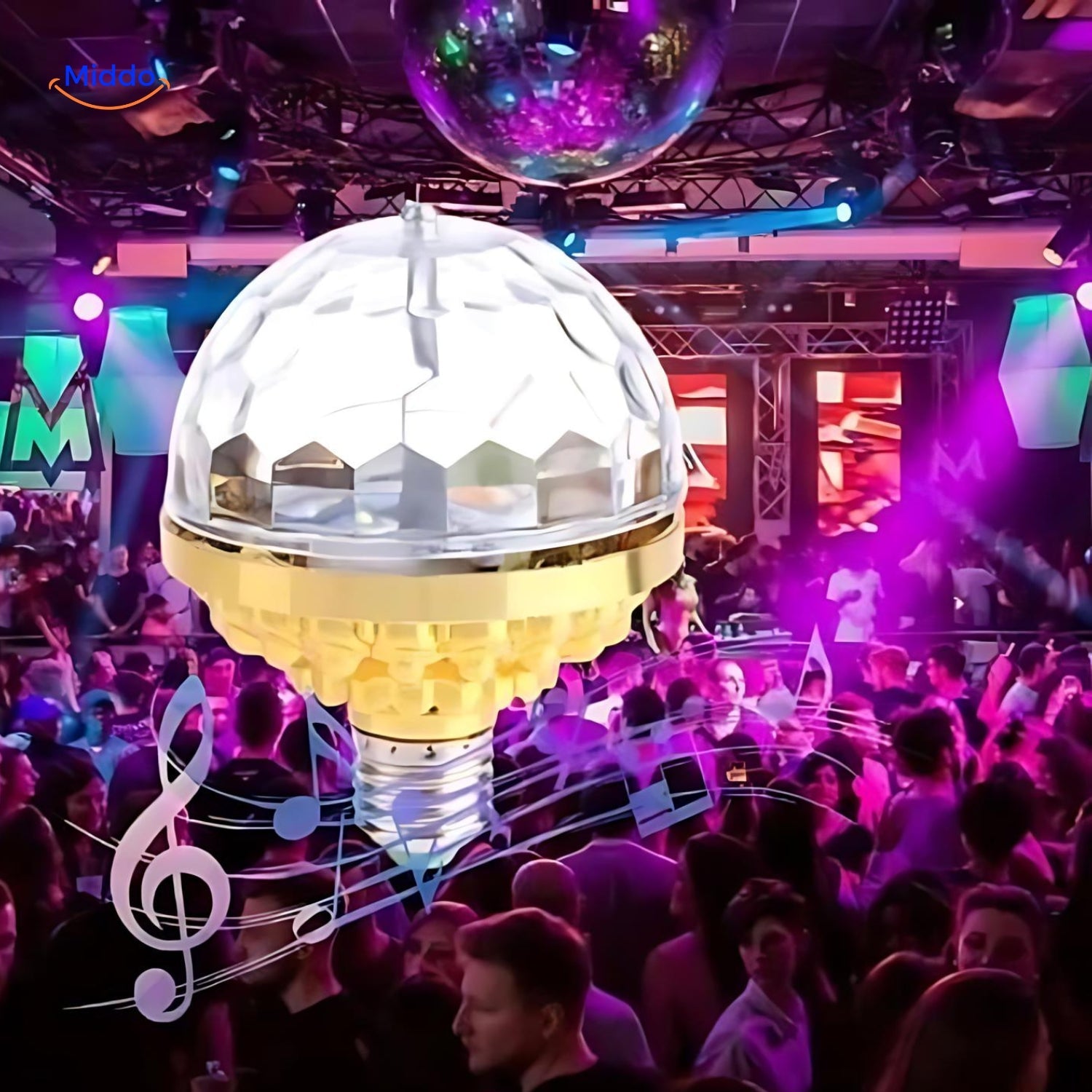 MagicBall™ LED Roterende Discolamp - Kleurrijke Sfeer & Podiumplezier | 1+1 GRATIS