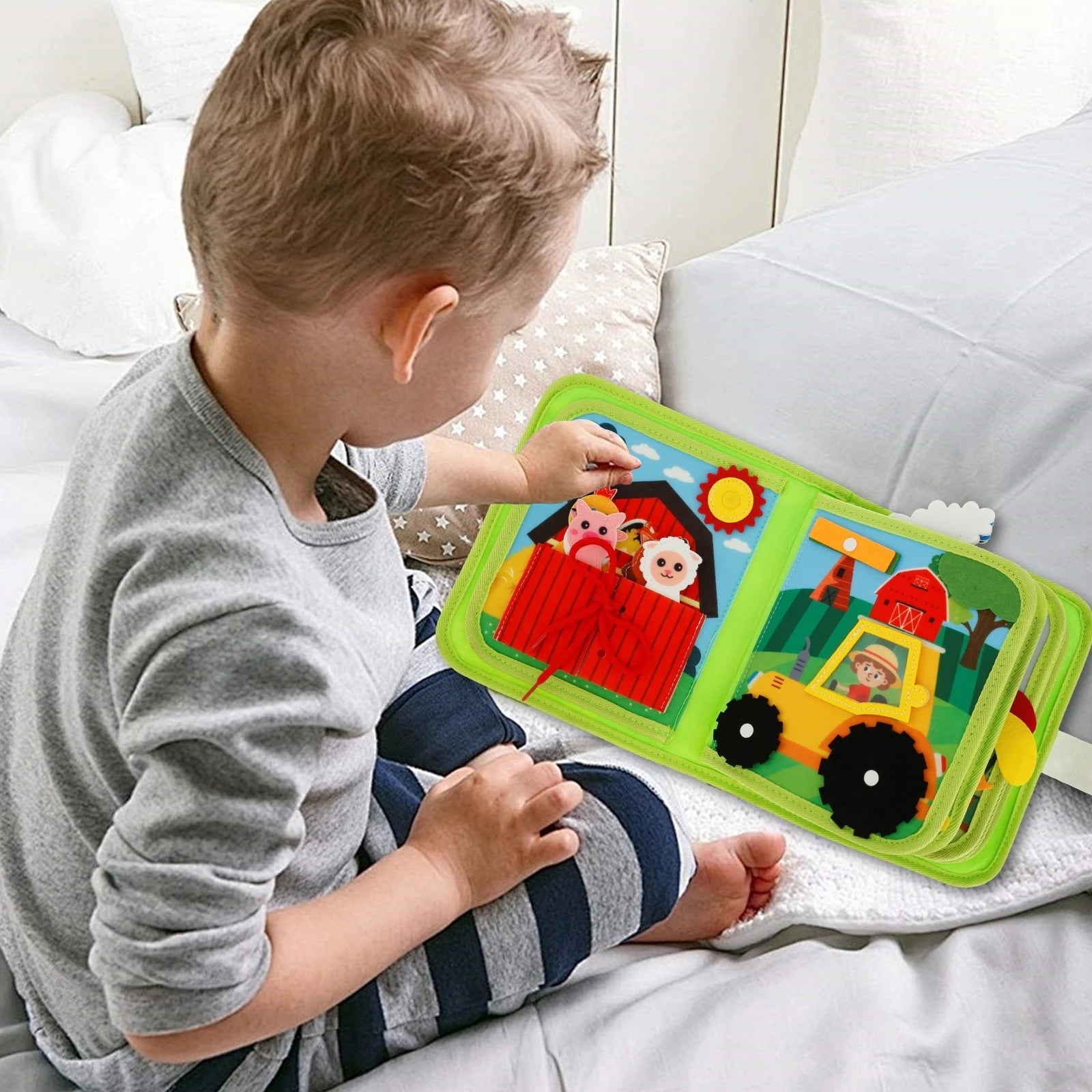 Montessori Boerderij Busy Book - Leer spelenderwijs